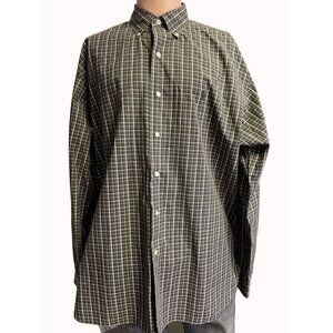 Ralph Lauren Men's Brown Checkered Button Up Shirt Long Sleeve Size L SKU 4583